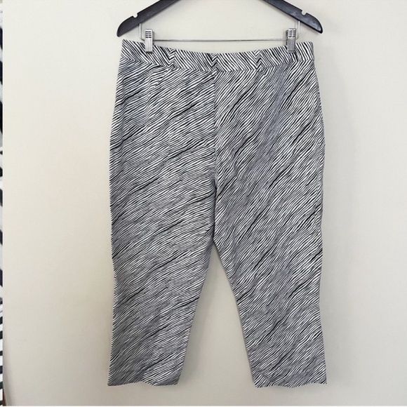 Kate Spade Saturday Zebra Print Cropped Trouser Pants Black/White Size 10 - Picture 5 of 9